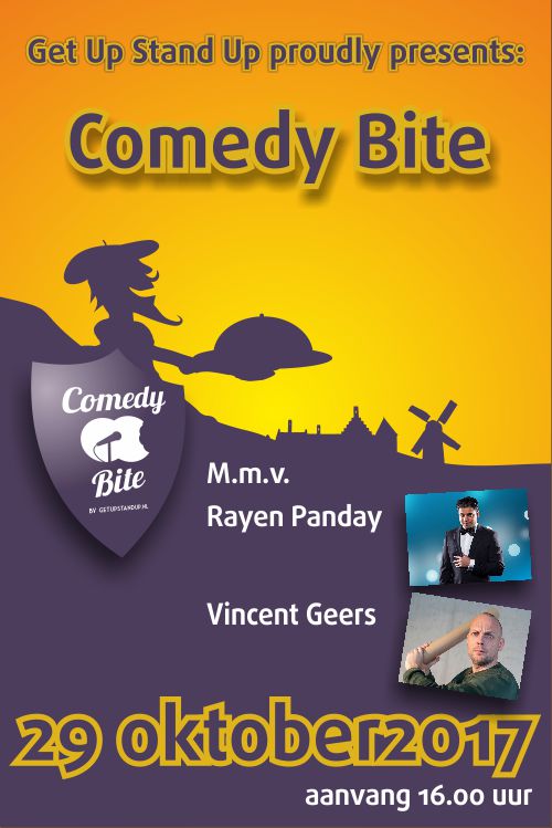 29 oktober Comedy Bite bij Brakeboer